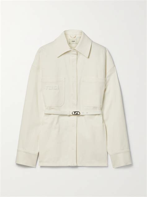 fendi white denim jacket|fendi jeans price.